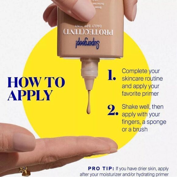 52Very Deep Supergoop! Protec(tint) Daily SPF Tint SPF 50 Sunscreen Skin Tint Ne - Picture 11 of 16